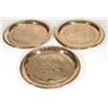 Three pressed copper Johnny Walker advertising pub trays, 35cm diameter