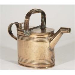 Victorian copper watering can with angular spout, 25cm high