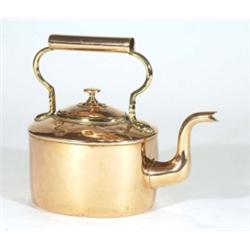 Victorian Harrods copper kettle, 24cm high