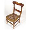 Image 1 : Victorian mahogany travelling sample chair with reeded seat, 47cm high