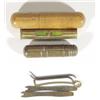 Image 1 : Miniature wooden cased brass spirit level and set of mail tools