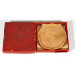 Boxed 1951 Festival of Britain soap, 8cm diameter