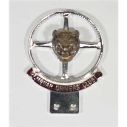 Chrome and enamelled Jaguar Drivers' Club radiator badge, 12cm high