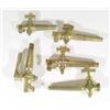 Five brass barrel taps by Loftus, London, G&C Limited, Beermaster, etc, longest 21cm in length