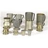 Image 1 : Selection of 19th and 20th century pewter measures and tankards with various marks, largest 1pt
