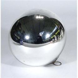 Victorian mirror ball with brass mount, 22cm diameter