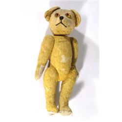 British jointed teddy bear with glass eyes, 35cm high