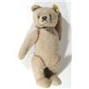 Old straw filled jointed teddy bear, 38cm high