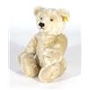 Steiff jointed teddy bear with squeaker and label to ear, 34cm high