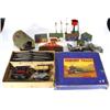 Boxed Hornby clockwork train set, comprising track, LMS locomotive, a Pool oil wagon, an LMS wagon,