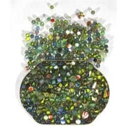 Selection of colourtwist and other glass marbles