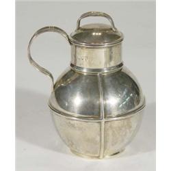 Victorian silver Jersey cream can, London, 1894, 13cm high