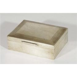 Rectangular silver cigarette case with engine turned decoration, Birmingham, 1962, 12cm in length