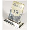 Image 1 : Rectangular silver based desk calendar, Sheffield, 1919