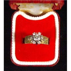 18ct gold diamond ring set with approximately +ct