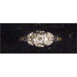 18ct gold platinum diamond cluster ring