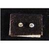 Image 1 : Pair of small diamond stud earrings, approximately 1/8th ct