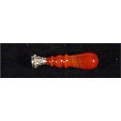 Victorian silver and agate seal