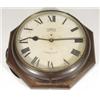 Image 1 : Temco mains wall clock on an oak mount, 40cm diameter