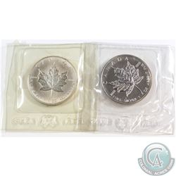 1988 & 1989 1oz Fine Silver Maples Sealed in Original RCM Packaging (Tax Exempt). Please note 1989 i