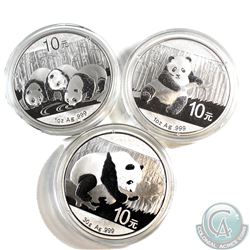Lot of China Pandas Fine Silver - 2013 1oz, 2014 1oz, & 2016 30g (Tax Exempt). Coins come Encapsulat