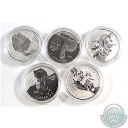 Lot of 2012-2016 Canada $20 For $20 Fine Silver Coin Collection. You will receive 2012 Polar Bear, 2