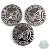 Image 1 : Lot of Monarch 1/2oz Fine Silver Butterfly coins (Tax Exempt). 3pcs.