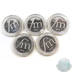 First Majestic 1oz Mayan Fine Silver Rounds (Tax Exempt). Please note Rounds are toned. 5pcs.