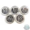Image 1 : First Majestic 1oz Mayan Fine Silver Rounds (Tax Exempt). Please note Rounds are toned. 5pcs.