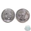 Image 1 : Pair of Canada $2 3/4oz. .999 Fine Silver Coins - 2015 Grey Wolf & 2016 Howling Wolves (Tax Exempt).