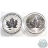Image 1 : 2004 Desjardins & 2005 Victory Canada $5 Privy Silver Maples (TAX Exempt). Please note coins may be 
