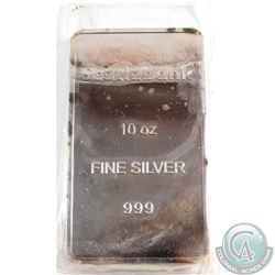 Scotiabank 10oz Fine Silver Bar (TAX Exempt). Bar is toned.