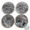 Image 1 : Lot of 2011 Canada $5 Grizzly Silver Maples (TAX Exempt). Please note coins have milky toning. 4pcs.