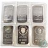 Image 1 : 6x 1oz .999 Fine Silver Bars (TAX Exempt). Lot Includes 4x Johnson Matthey and 2x Metal Art Company 