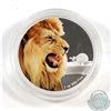 Image 1 : 2016 Proof Kings of the Continents African Lion 1 oz .999 Silver Coin (Tax Exempt)