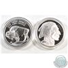 Image 1 : Pair of Buffalo/Indian Head 1oz Fine Silver Rounds (TAX Exempt). 2pcs.