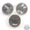Image 1 : Canada 1oz Fine Silver Coin Collection (TAX Exempt). You will receive the 2012 Moose, 2015 Red-Taile