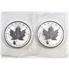 Image 1 : RCM Issue: 2 x 2016 Canada $5 Panda Privy Mark $5 1oz. Silver Maple Leaf (TAX Exempt) 2pcs