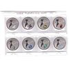 Image 1 : RCM Lot: Complete Set of 2012 Canada 25-cent CFL Teams (removed from official RCM sets). 8pcs