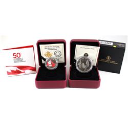 RCM Issue: 2012 Canada Proof Silver Dollar, and 2015 Canada $3 50th Anniversary of the Canadian Flag