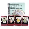Image 1 : RCM Issue: 4x 2013-2014 Canada $20 Canadian Maple Canopy Fine Silver Coloured Coins - 2013 Spring, 2