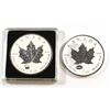 Image 1 : RCM Issue: 2012 Titanic & 2015 Canada $5 E=MC2 Privy Mark 1oz .9999 Fine Silver Maple Leafs (toned).