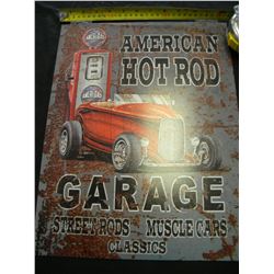 American Hot Rod tin sign