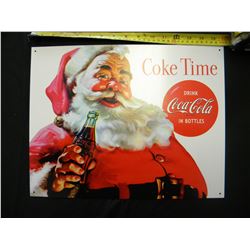 Santa Coca Cola tin sign