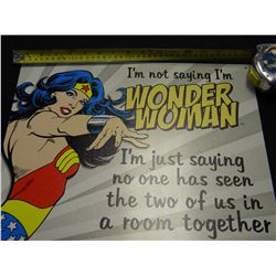Wonder Woman tin sign