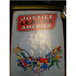 Retro Justice League tin sign