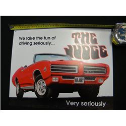 Pontiac The Judge tin sign