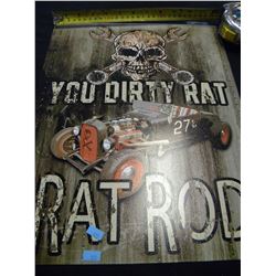 Legends Rat Rod tin sign