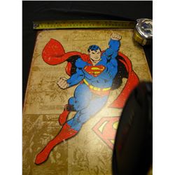 Weathered Superman tin sign