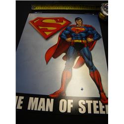 Superman Man of Steel tin sign